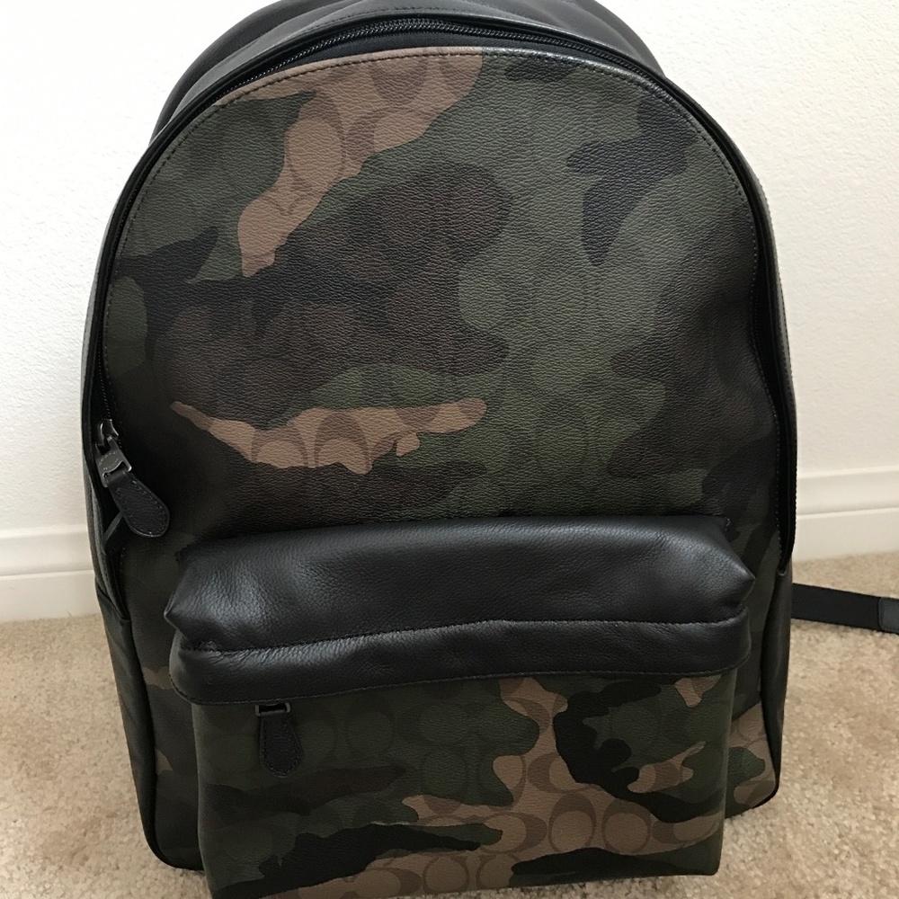 $550 NWT COACH CHARLES  Signature Camo F59914 - Picture 2 of 8